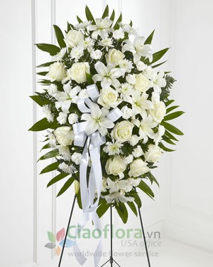 White Standing Spray